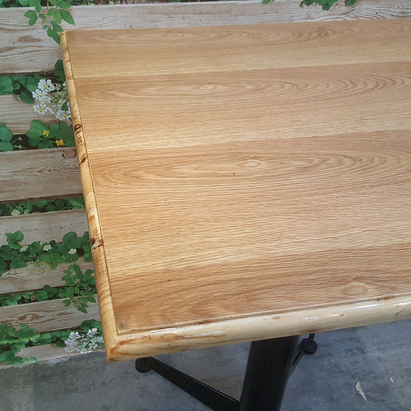 bàn cafe chân sắt mặt gỗ