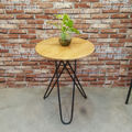 bàn cafe gỗ cao su chân sắt