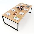 SFCBH01 - Bàn họp gỗ cao su chân lắp ráp