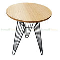 SFBCF005- Bàn Cafe gỗ TRE ÉP tròn 60cm chân sắt Lap