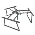 SFTV121 - Chân bàn cụm 3 chỗ sắt 25x50 lắp ráp hình thang vuông
