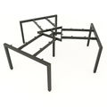 SFUC121 - Chân bàn cụm 3 chỗ sắt hộp lắp ráp