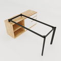 SFOV106 - Chân bàn giám đốc gác tủ sắt Oval lắp ráp