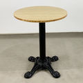 SFBCF035 - Bàn cafe gỗ TRE tròn 60cm chân gang đúc