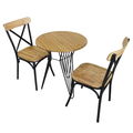 BFCBCF002 - Bộ bàn ghế CAFEBAMBOO chân sắt lap và ghế lưng sắt