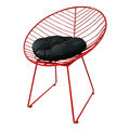 GCF010- Ghế Cafe thư giãn hình nón sắt sơn tĩnh điện nhiều màu có nệm