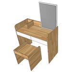 Bộ bàn trang điểm gỗ cao su SFBTD008