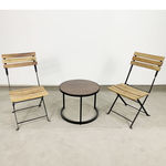 CBCF021 - Bộ bàn ghế cafe ngồi thấp bàn tròn và 2 ghế
