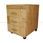 SFTCN002 - Tủ hồ sơ cá nhân có 3 ngăn kéo gỗ cao su