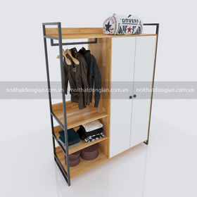 Tủ quần áo kết hợp kệ sếp và treo