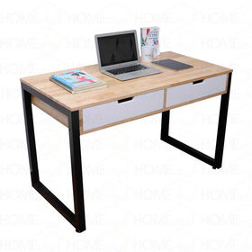 SFBHK005 - Bàn làm việc 2 hộc kéo gỗ cao su chân sắt hộp ( 1200x600x750mm)