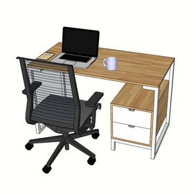 bàn làm việc chân tủ