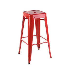 Ghế cafe tolix cao màu đỏ