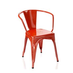 Ghế cafe tolix có tay màu đỏ