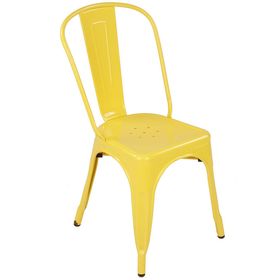 Ghế cafe tolix thấp màu vàng