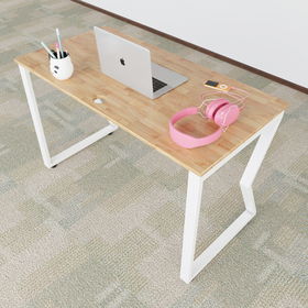 SFMC001- Bàn làm việc đơn giản gỗ cao su chân sắt chữ M