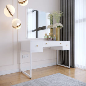 Bàn trang điểm 3 hộc kéo gỗ cao su SFBTD009