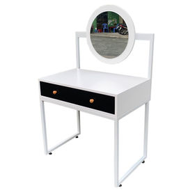 Bàn trang điểm gỗ cao su sơn trắng có gương - SFBTD010