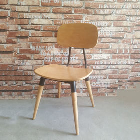 Ghế cafe gỗ cao su có tựa lưng