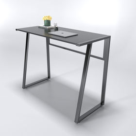 SFBD004- Bàn làm việc đứng gỗ cao su chân sắt hình thang cao 105cm