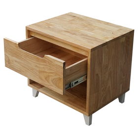 SFTDG004- Tủ đầu giường 1 ngăn kéo gỗ cao su chân nhôm (50x40x48cm)