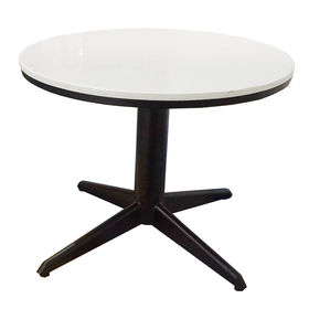 SFBT013 - Bàn Sofa chân trụ tròn chia 4 sơn đen mặt Đá Trắng