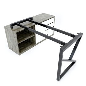 SFKC106 - Chân bàn giám đốc gác tủ sắt hộp lắp ráp chữ K