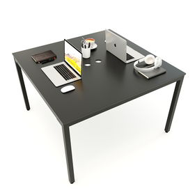 SFUC005 - Bàn làm việc cụm 2 chỗ ngồi gỗ cao su chân chữ U