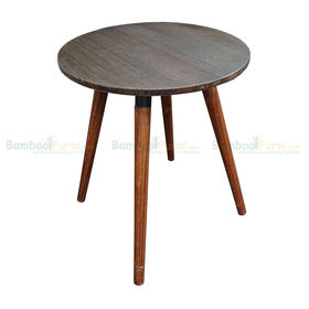 SFBCF007 - Bàn cafe gỗ TRE Ép tròn 60cm chân gỗ
