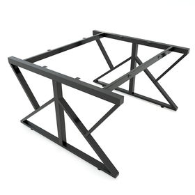 SFKC120 - Chân bàn cụm 2 chỗ sắt 25x50 lắp ráp chữ K