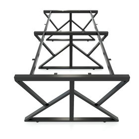 SFKC122 - Chân bàn cụm 4 chỗ sắt 25x50 lắp ráp chữ K