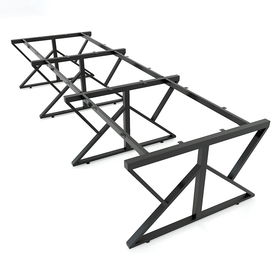 SFKC123 - Chân bàn cụm 6 chỗ sắt 25x50 lắp ráp chữ K