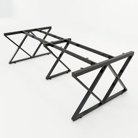 SFXC104 - Chân bàn họp lớn sắt 25x50 lắp ráp chữ X