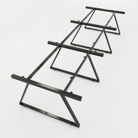 SFTV123 - Chân bàn cụm 6 chỗ sắt 25x50 lắp ráp hình thang vuông