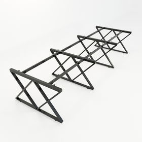 SFXC123 - Chân bàn cụm 6 chỗ sắt 25x50 lắp ráp chữ X