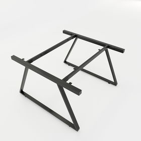 SFTV120 - Chân bàn cụm 2 chỗ sắt 25x50 lắp ráp hình thang vuông