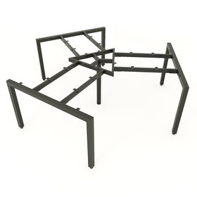 SFUC121 - Chân bàn cụm 3 chỗ sắt hộp lắp ráp