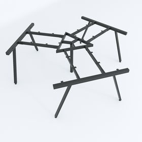 SFAC121 - Chân bàn cụm 3 chỗ sắt 25x50 lắp ráp chữ A
