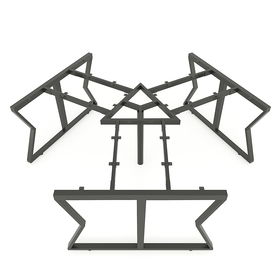 SFMC121 - Chân bàn cụm 3 chỗ sắt 25x50 lắp ráp chữ M