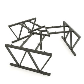 SFVC121 - Chân bàn cụm 3 chỗ sắt 25x50 lắp ráp chữ V