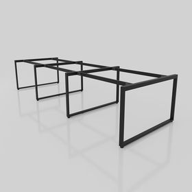 SFRT123 - Chân bàn cụm 6 chỗ sắt 25x50 lắp ráp hình chữ nhật