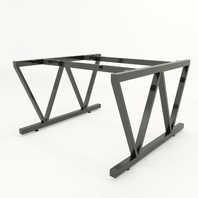 SFVC120 - Chân bàn cụm 2 chỗ sắt 25x50 lắp ráp chữ V