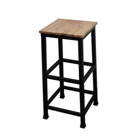 SFBR006- Ghế Bar khung sắt gỗ đơn giản không lưng