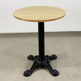 SFBCF035 - Bàn cafe gỗ TRE tròn 60cm chân gang đúc