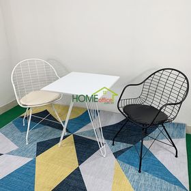CBCF014 - Bộ bàn ghế cafe 60cm và 2 ghế Queen có nệm