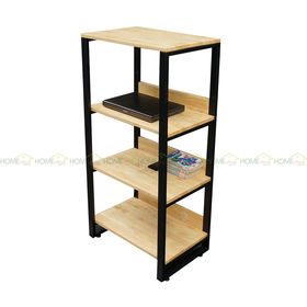 Kệ sách gỗ 4 tầng khung sắt nhỏ gọn - SFKS030