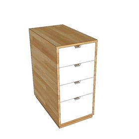 SFTCN007 - Tủ cá nhân cao có 4 hộc kéo