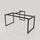 SFRT105 - Chân bàn góc L sắt hộp lắp ráp hình chữ nhật