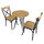 BFCBCF002 - Bộ bàn ghế CAFEBAMBOO chân sắt lap và ghế lưng sắt