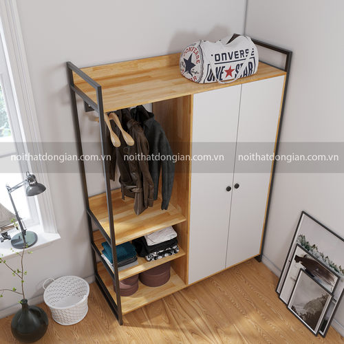Tủ quần áo kết hợp kệ xếp và treo